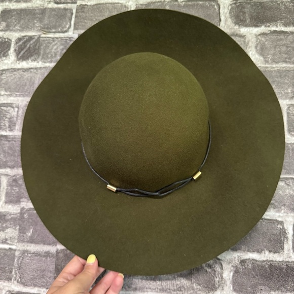 NWT Tart wide brim floppy hat green 100% wool OS - Picture 2 of 9